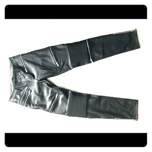 Never worn ZARA moto leather pants